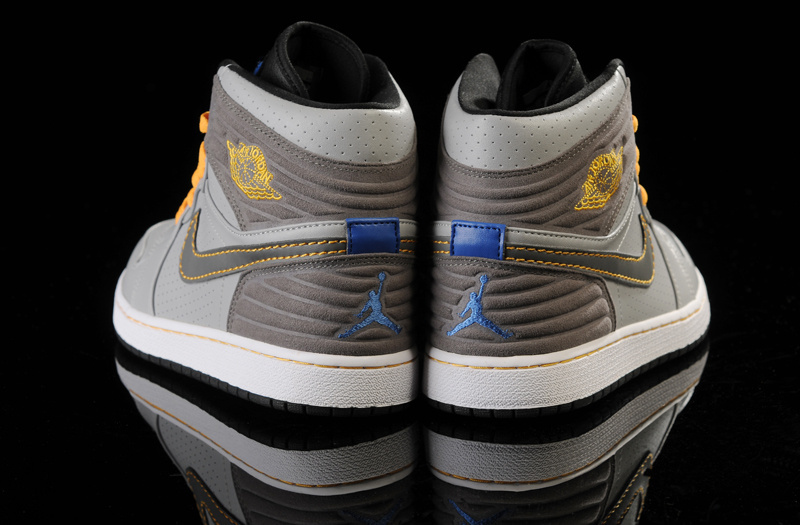 Air Jordan 1 Men Shoes Yellow/Silver Online